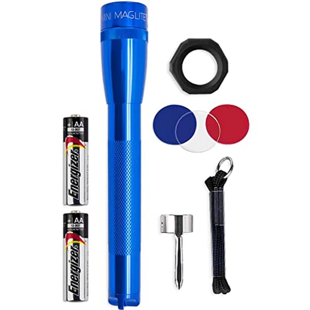 Maglite Mini Led Flashlight - Ultra Bright 127 Lumens, Adjustable Beam, Water-Resistant Ipx4, Shock Resistant, 2 Power Modes, In