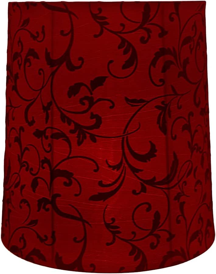 Aspen Creative 35039A, Transitional Empire Shaped Spider Construction Lamp Shade In Red, 14&quot; Wide (12&quot; X 14&quot; X 15&quot;)