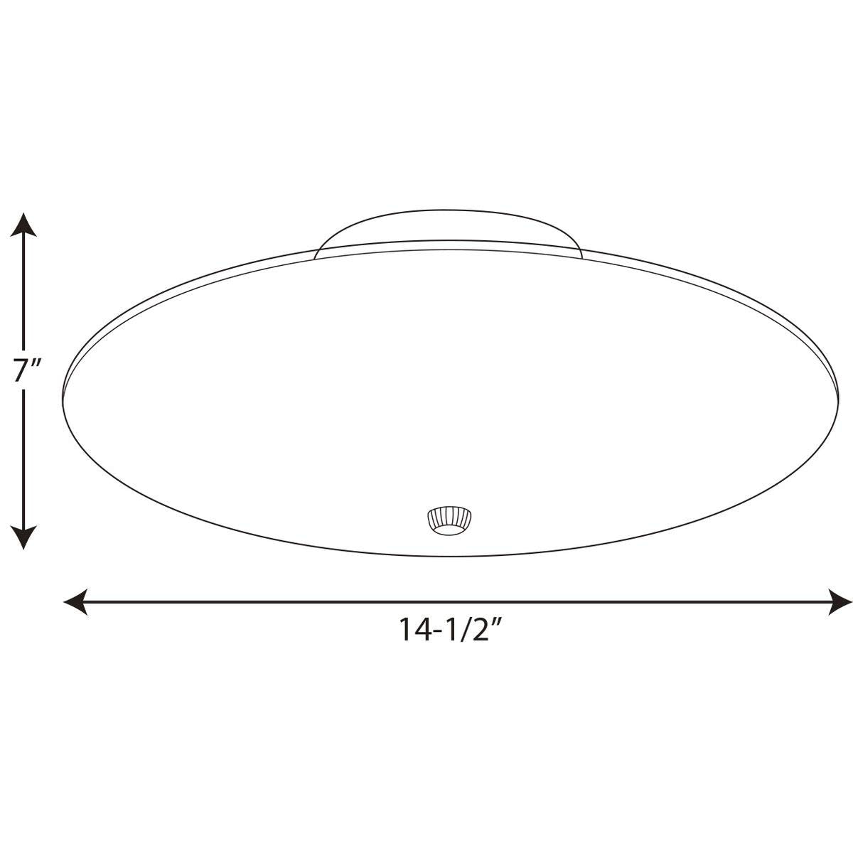 14-1/2'' Round Glass Three-Light Close-To-Ceiling