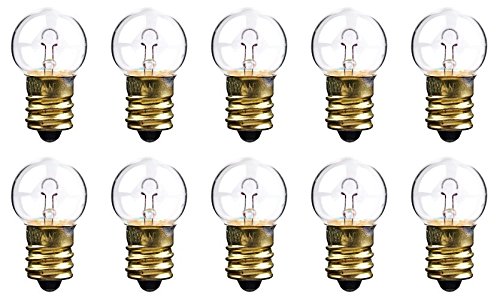 CEC Industries #509K G-6 Shape Bulbs, 24V, 4.32W, E12 Base, Box of 10