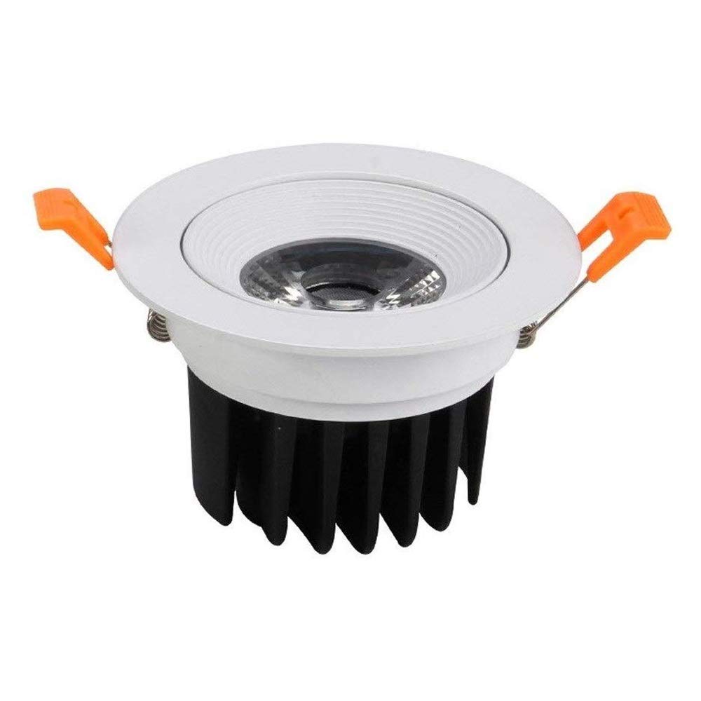 OZZKI Recessed LED Recessed Lights Not Dimmable (60W Replacement) Round LED Panel Recessed Lighting Downlight for Home Office Co
