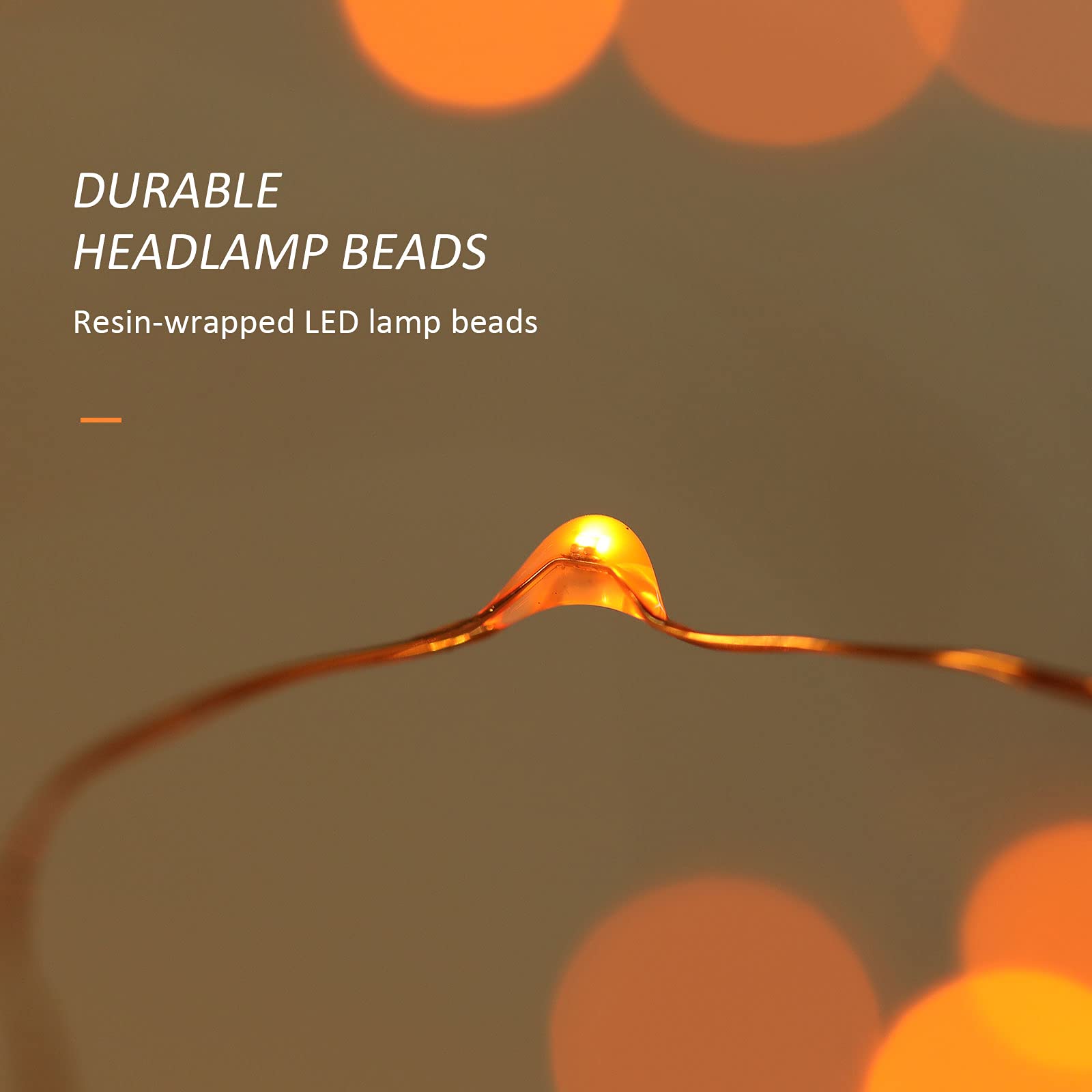 Mikasol Fairy Lights Battery Operated, 1 Pack Mini 3*Aaa Battery Powered Copper Wire Led Starry String Lights Firefly Lights For Bedroom, Christmas, Parties, Decoration (5M/16Ft Orange)