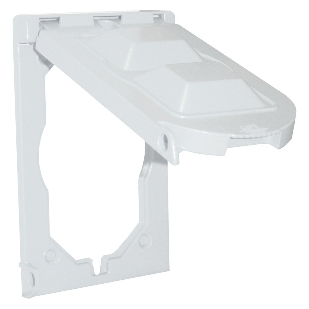 SIGMA ELECTRIC 1-Gang Vertical Multi-Use Cover, Metal, White, Model 14146WH