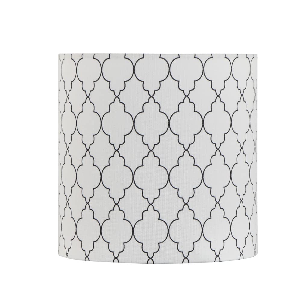 Aspen Creative Drum Lamp Shade 8in Wide Off White Linen Model 31406