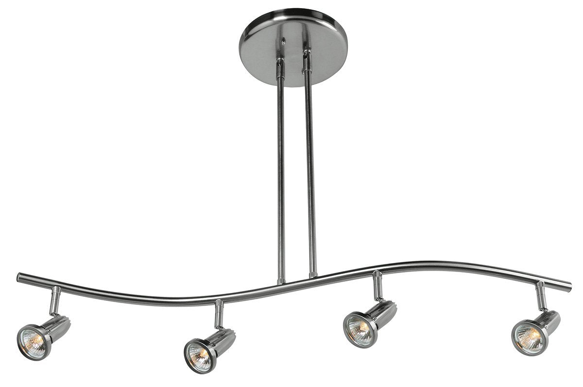 Cobra - 4-Light Spotlight Pendant - Brushed Steel Finish