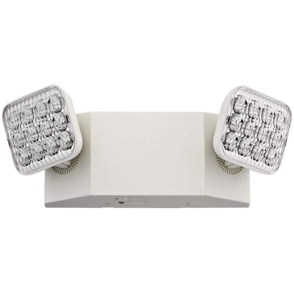Lithonia Lighting Eu2 Led 2-Light White Led Emergency Fixture With 90 Minute Back Up