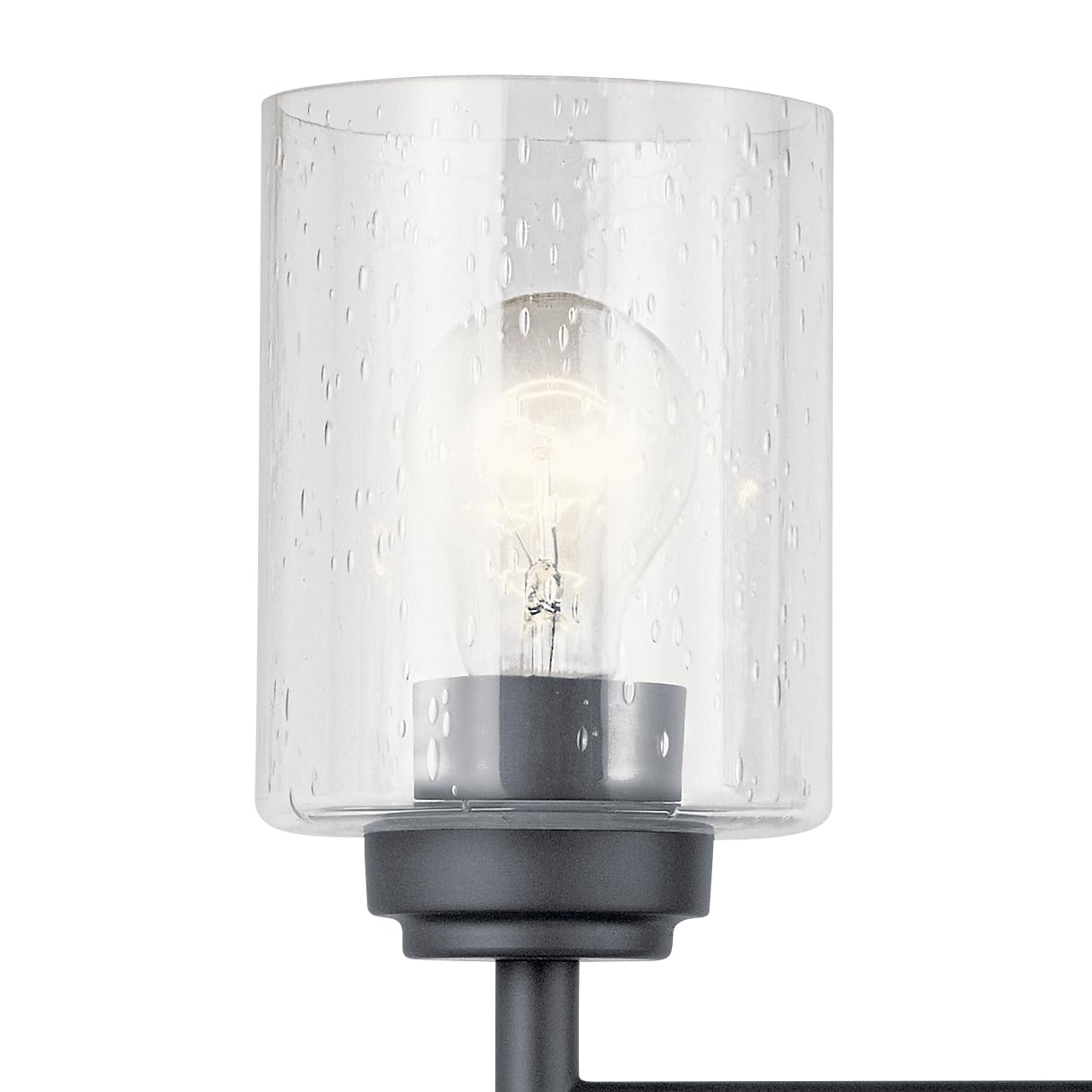 Kichler Winslow 21.5'' 3 Light Vanity Light With Clear Seeded Glass In Black