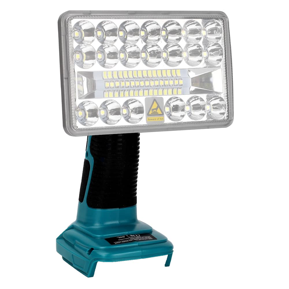 Work Light for Makita 18v Battery, 18w Flashlight, 2000LM Portable Flood Light with USB-A Port for Jobsite, Camping, Car Repairi