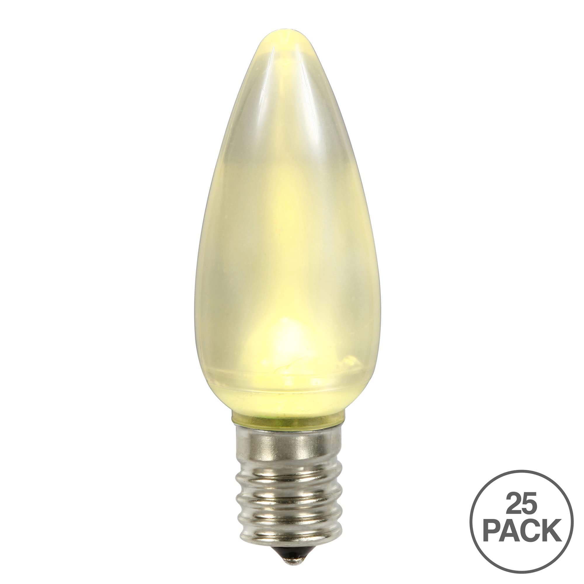 Vickerman C9 Ceramic LED Twinkle Bulb, Warm White, 25-Pack, Model XLEDSC91T-25