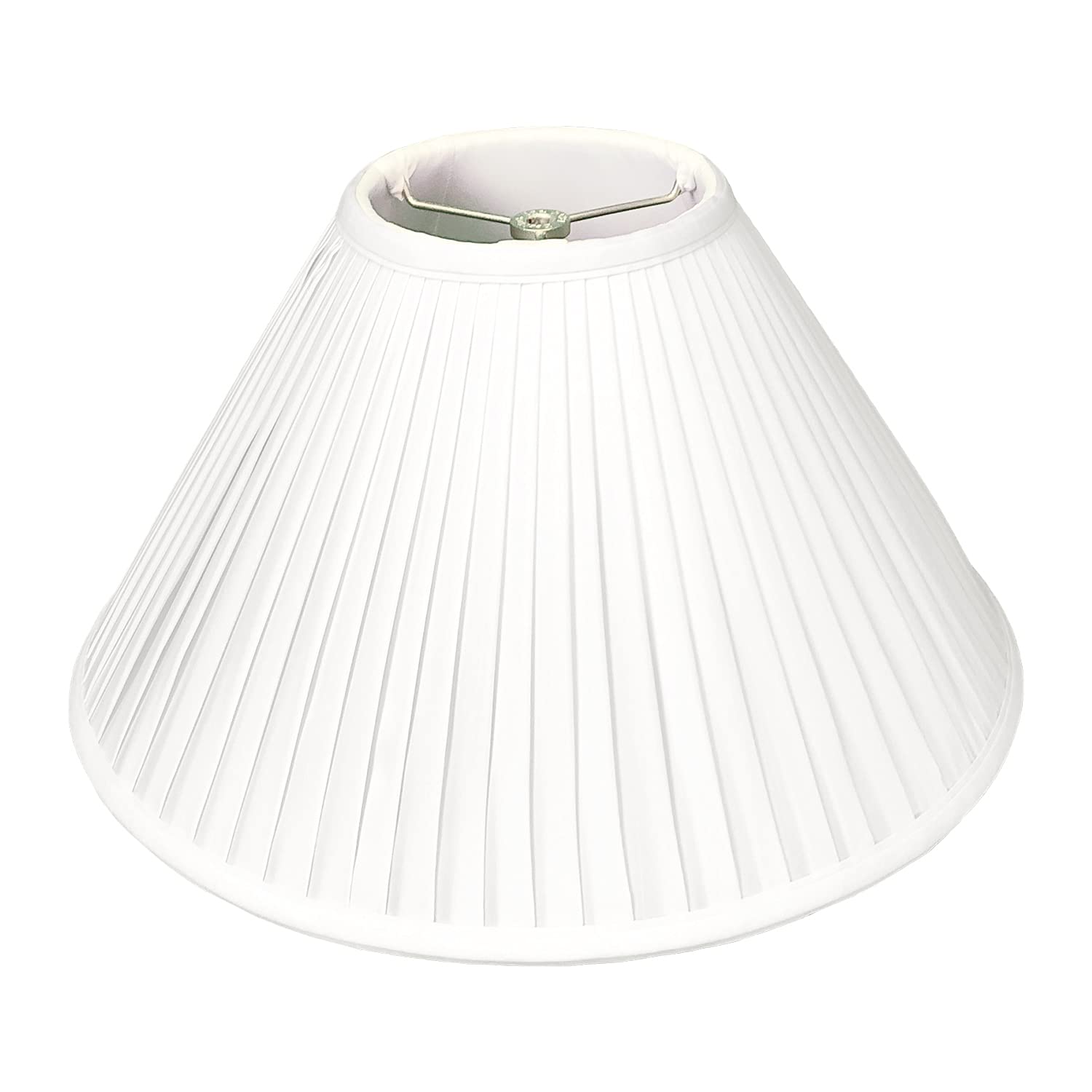 Royal Designs Coolie Empire Side Pleat Basic Lamp Shade, White, 4.5&quot; x 12&quot; x 7.5, BS-727-12WH