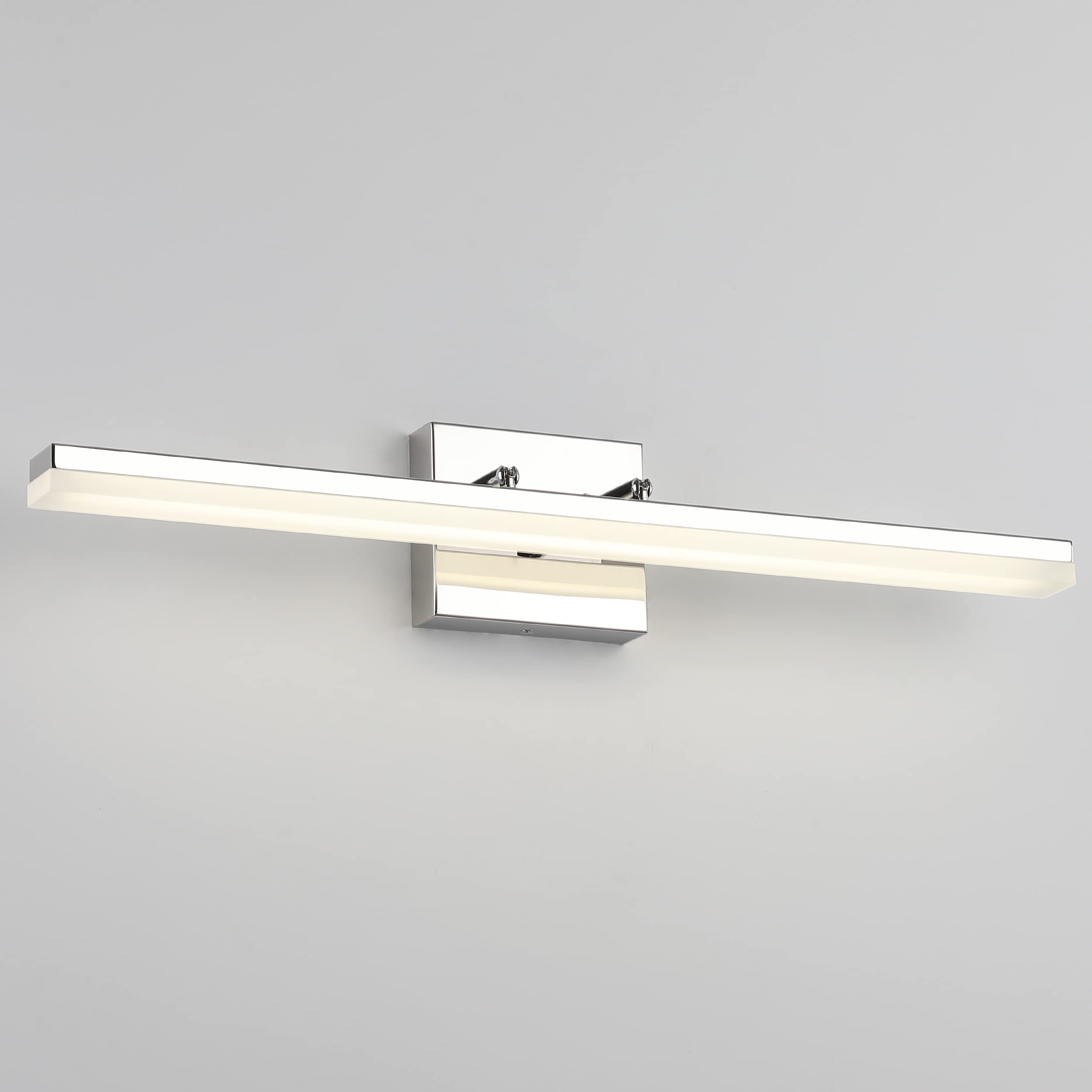 7Degobii 24in Bathroom Vanity Light Dimmable 14W LED Chrome Fixture - Model 7410-9W-BK, Adjustable 4000K
