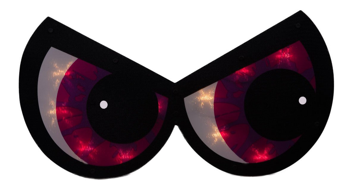 Halloween Spooky Eyes Suction Window Decoration - Purple