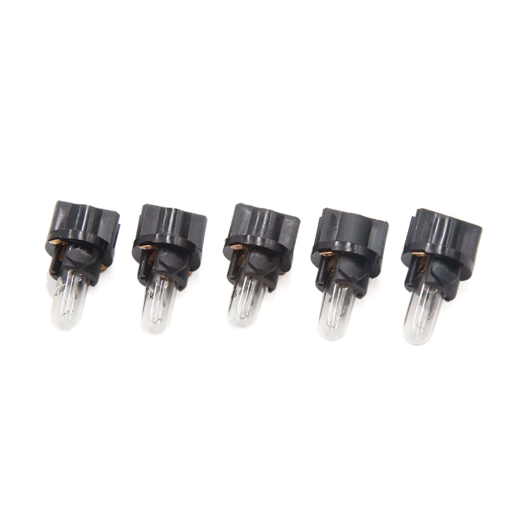 uxcell DC 12V T5-V2 Amber Dashboard Indicator Signal Light, 14 x 10 x 2 cm, Black, Plastic, Model 5841759870, 5pcs Set