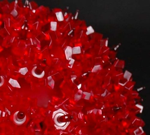 Novelty Lights 7.5In 100 Light Starlight Sphere, Red, Large Ornament Ball Light, 5Ft Hanging Cord With S Hook, 12Ft Power Cord W