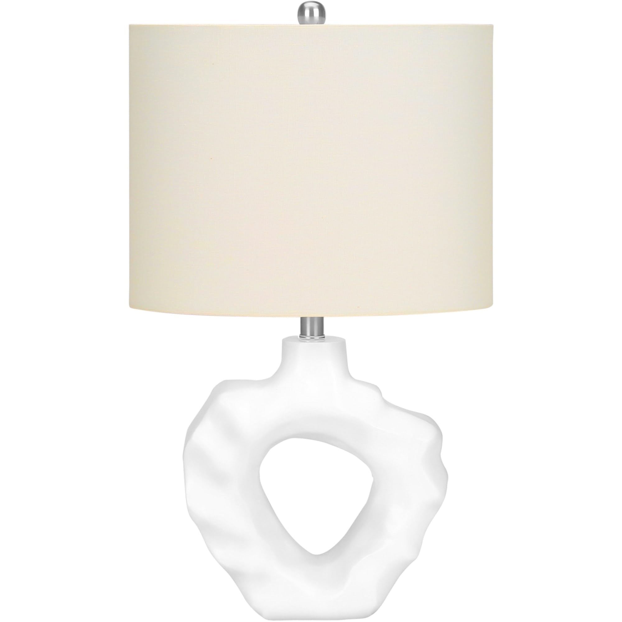 Monarch Specialties I 9727 Lightingtable Lamp, Cream Resin, Ivory/Cream Shade, Modern