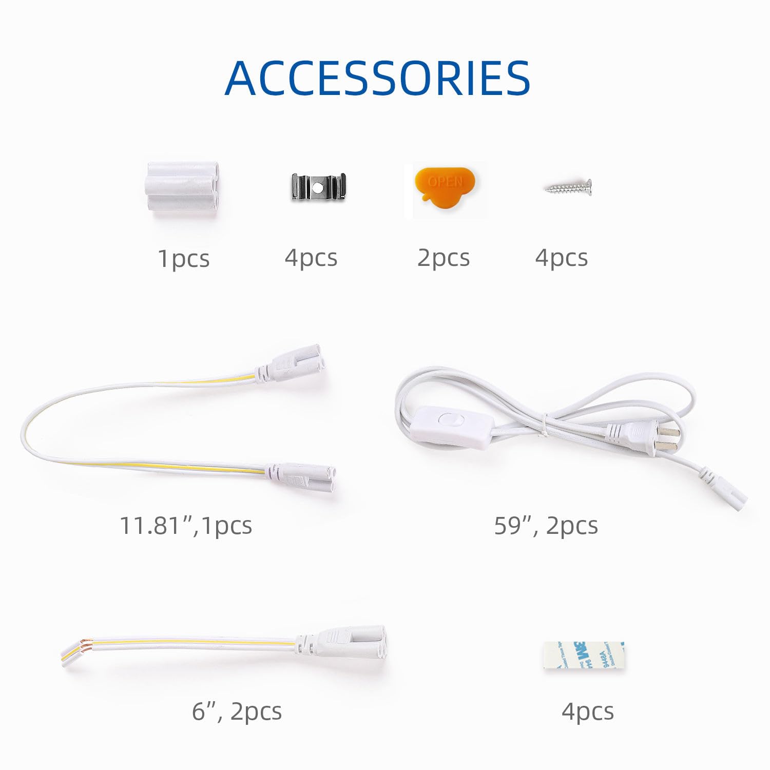 Leleju Led Shop Light 3Ft, 15W, 6000K, 1500Lm, Linkable Ceiling &