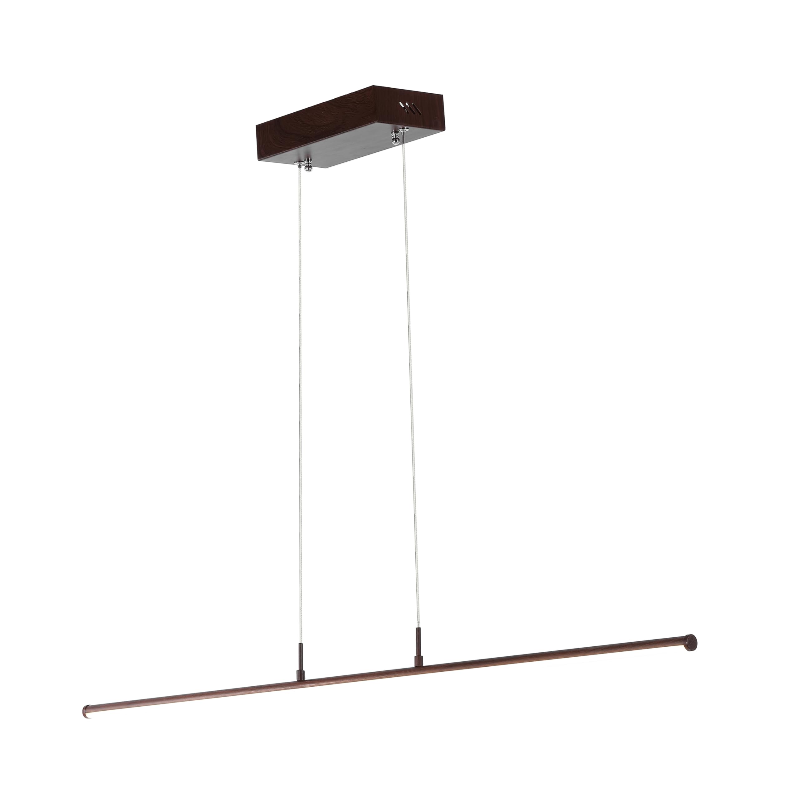 JONATHAN Y 39.5 Dark Brown Modern Integrated LED Linear Pendant Light, Dimmable Adjustable Hanging Island Fixture for Kitchen Di