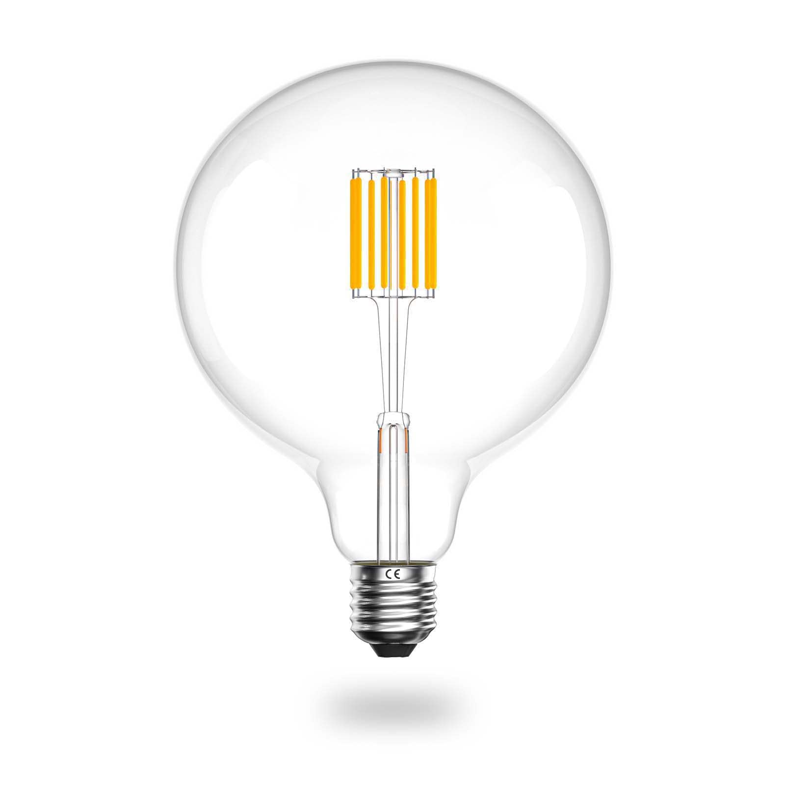 Bonlux 8W G125 LED Globe Bulb, Dimmable Warm White 2700K, Clear Glass, 800LM, 1 Count