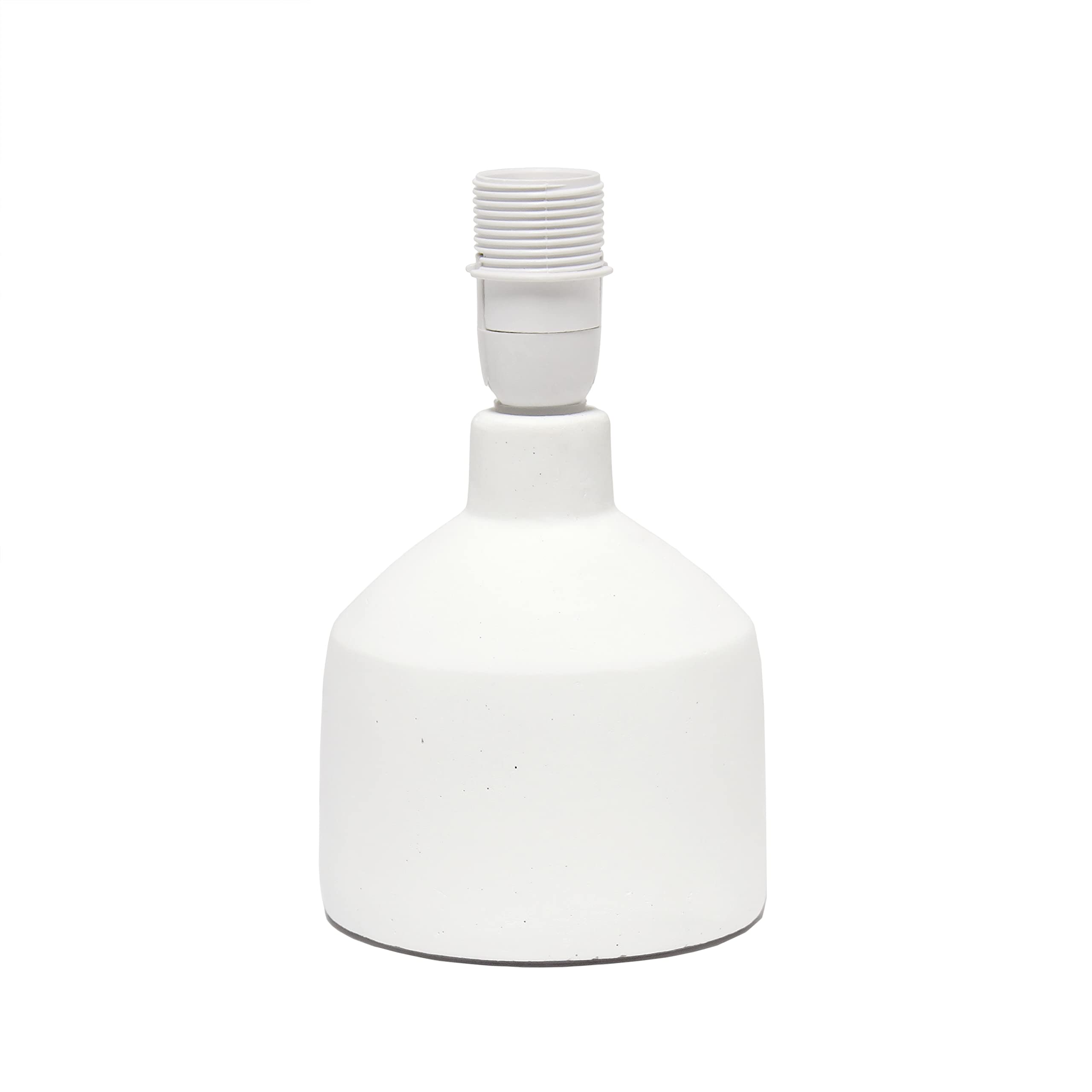 Simple Designs Lt2080-Off Mini Concrete Table Lamp, Off White, 5.91 X 5.91 X 9.4, Ideal For Modern Home Decor