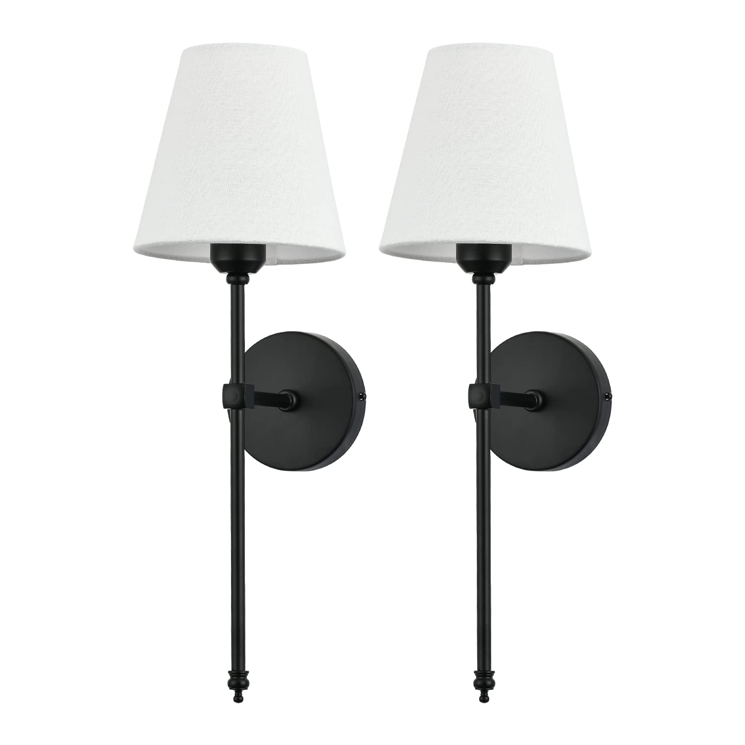 Bsmathom Rustic Industrial Wall Sconces Set Of 2, Black Metal Lamps For Living Room And Bathroom