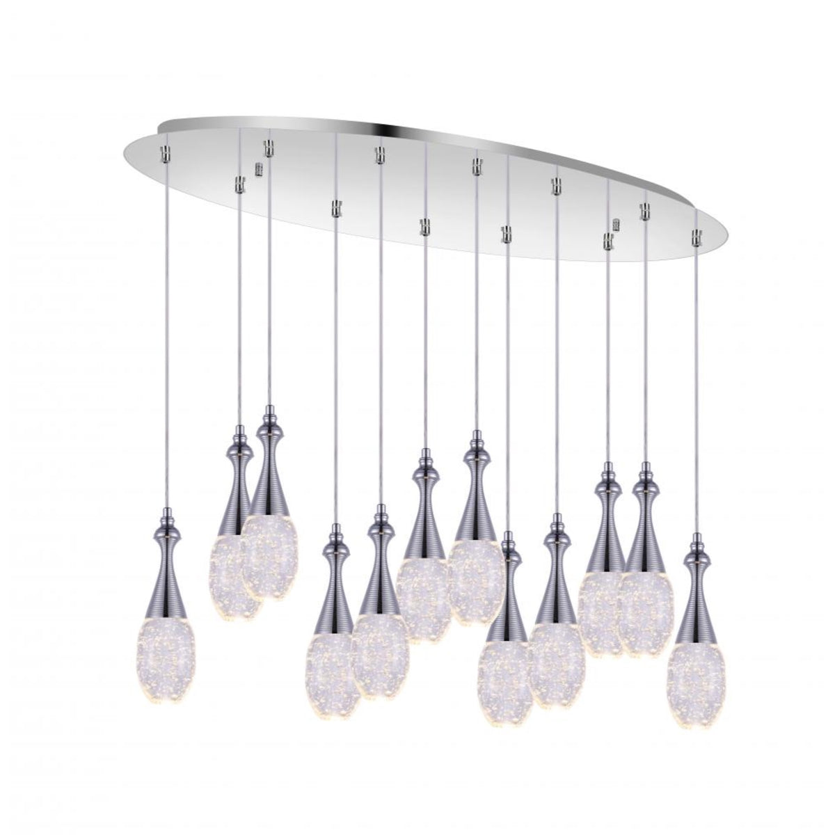 LED Multi Point Pendant with Chrome finish