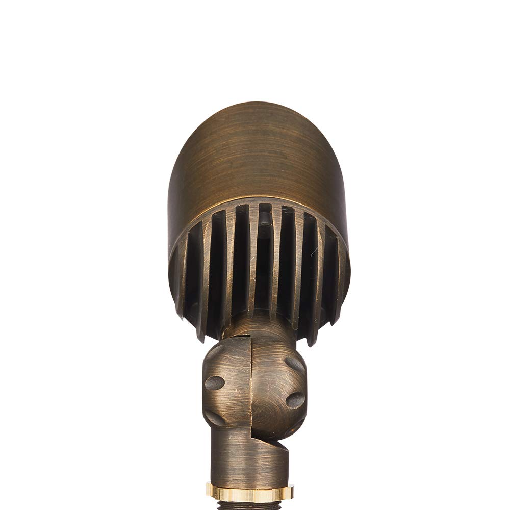 Volt G4 Infiniti 12V Cast Brass (Bronze) Led Outdoor Spotlight 350 Lumens 2700K Warm White For Low Voltage Landscape Lighting