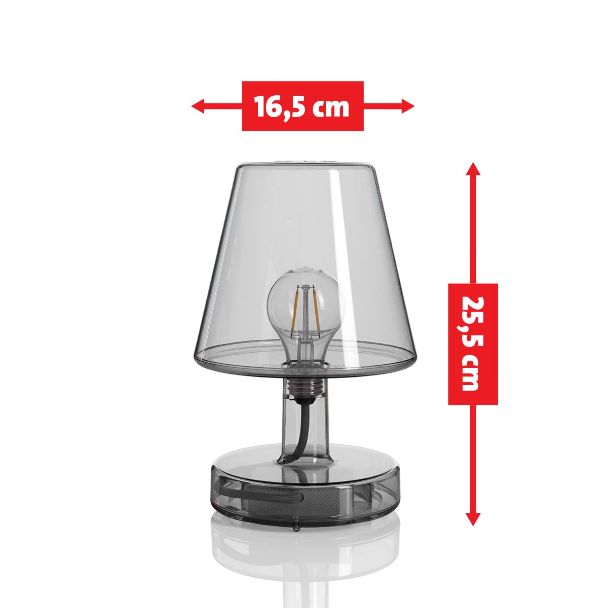 Fatboy Transloetje Lamp Rechargeable Portable Led Table Light, Grey