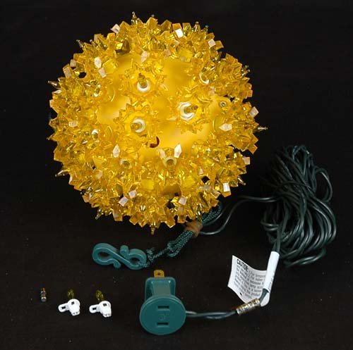 Novelty Lights Starlight Sphere Ornament Ball Light 50-Light Yellow 6in with 5ft Cord Model A-SS50-YE