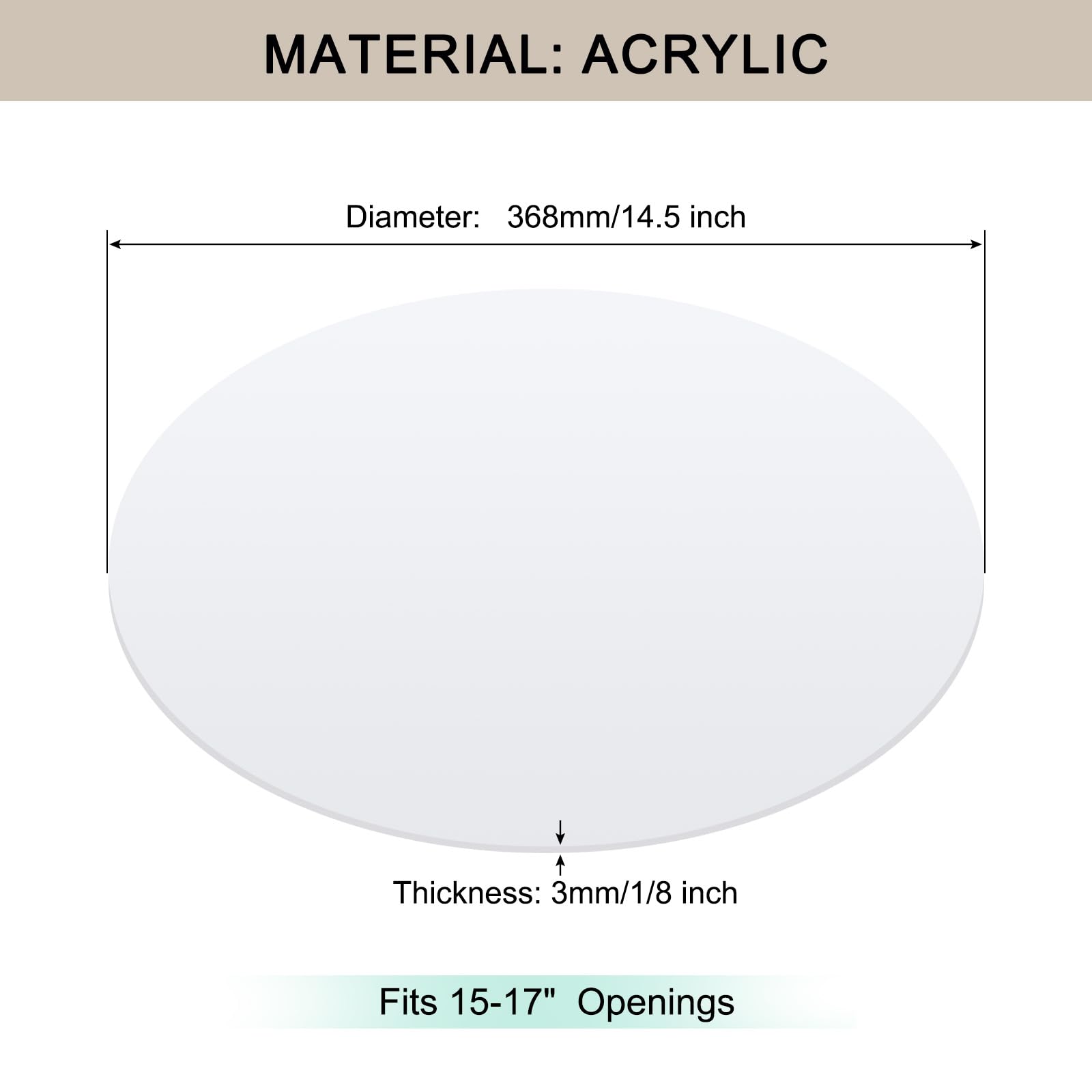 Awclub Lampshade Diffuser, 14.5'' Diameter Round Diffuser Lamp Shade For Drum Style Lampshades Pendants Softening Light, Diy Lig