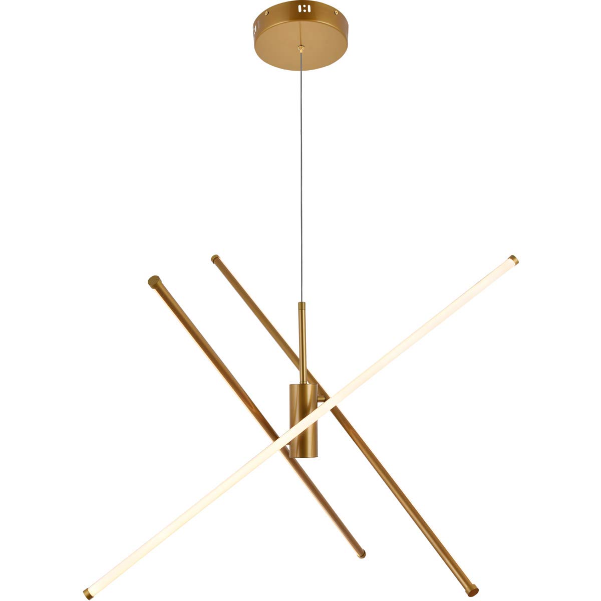 Living District Sonya 3-Light Modern Aluminum Pendant in Gold