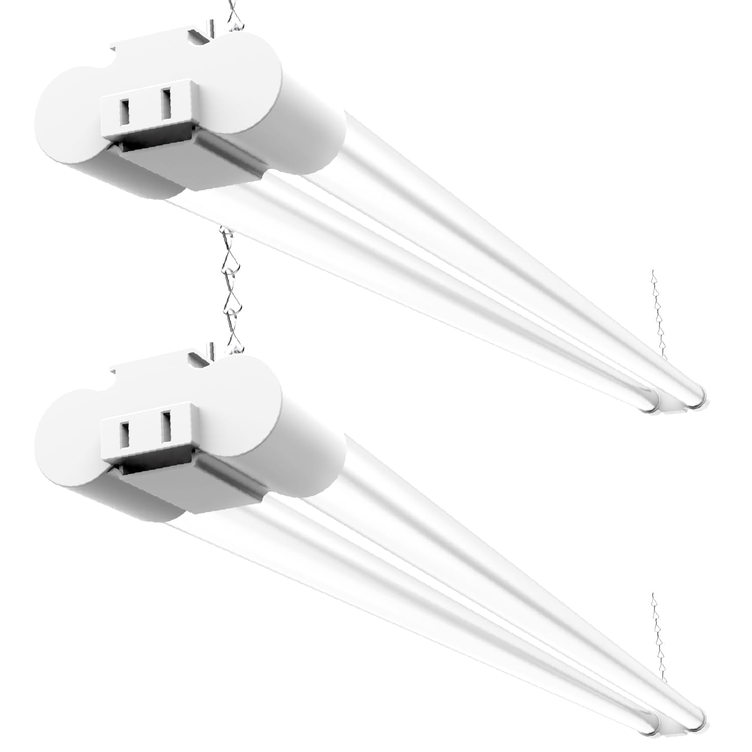 Sunco LED Shop Lights 4FT, 4500 LM, 40W, 5000K White, Integrated Fixture, 2 Pack, Surface + Suspension Mount