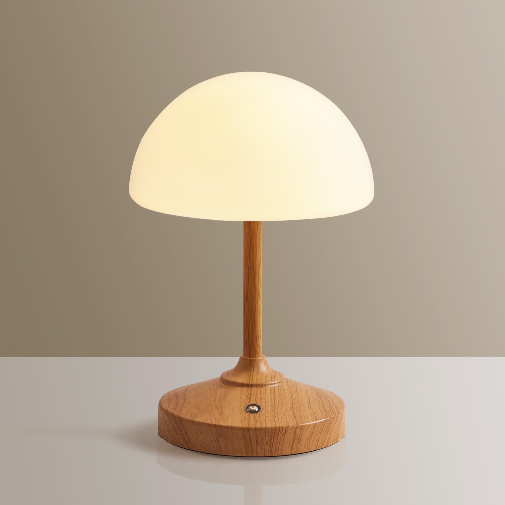 Dawnwake Mushroom Lamp Table Lamp For Bedroom,Desk Cordless Shower Lamps Waterproof,Outdoor Rechargeable Battery Operated Touch 