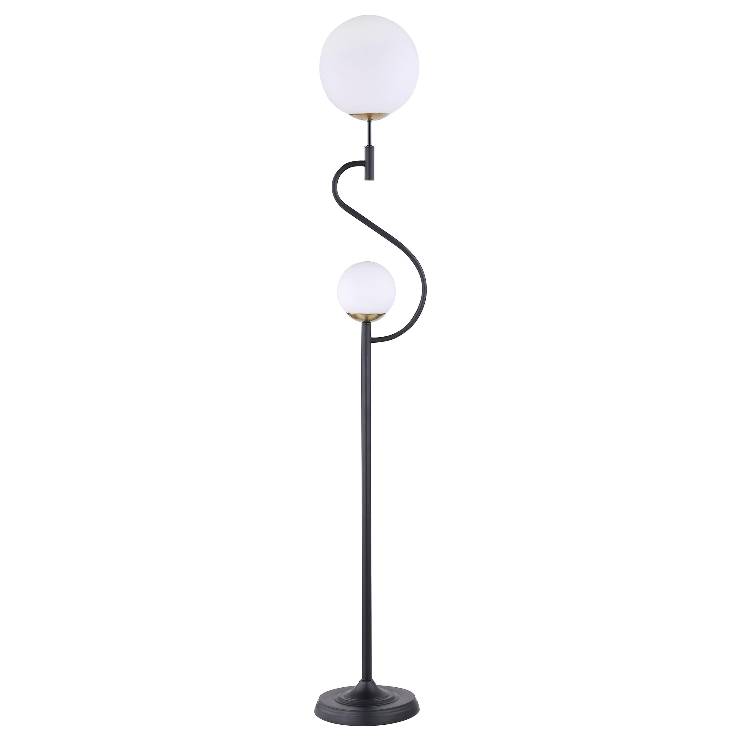 Coaster Home Furnishings Dacki 69-Inch Dual Spherical Bulb Metal Floor Lamp Black