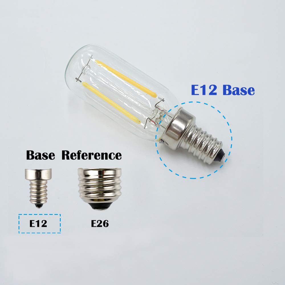 Opalray 2W Dimmable Led Mini Tube Bulb, 4000K Natural White, E12 Base,