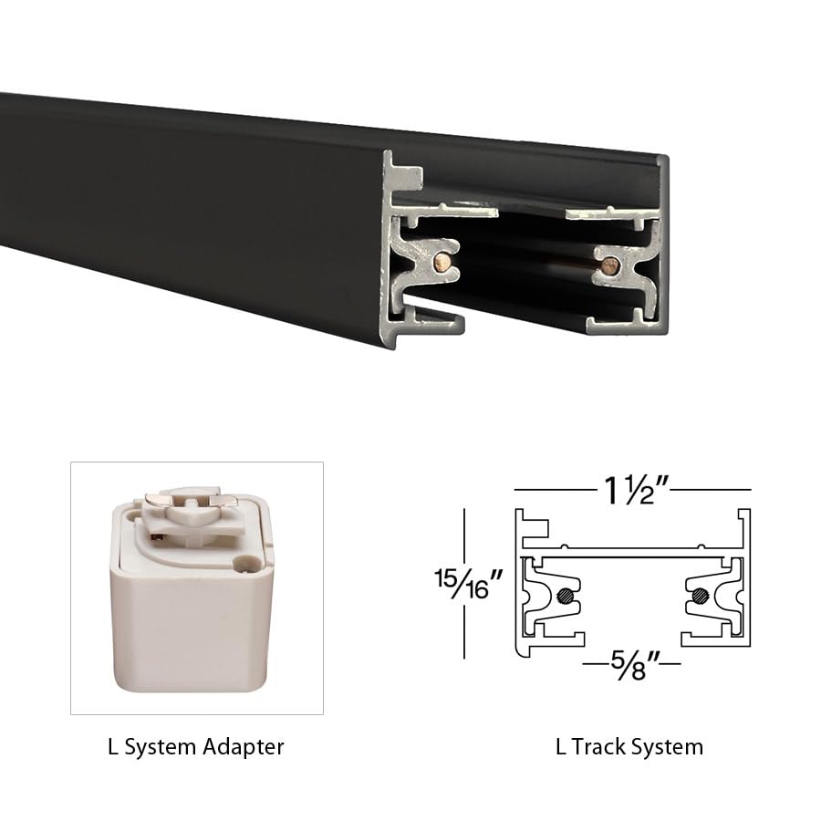 WAC Lighting L Track T-Connector for 2-Wire Track Systems, Aluminum, White, Model LT-WT