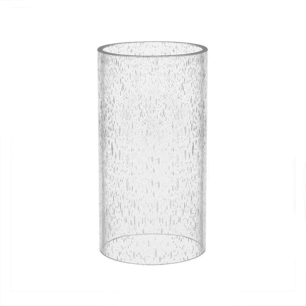 SUNWO Glass Lamp Shade Replacement, Bubble Straight Cylinder, 3.5 x 6 inches, Glass Material