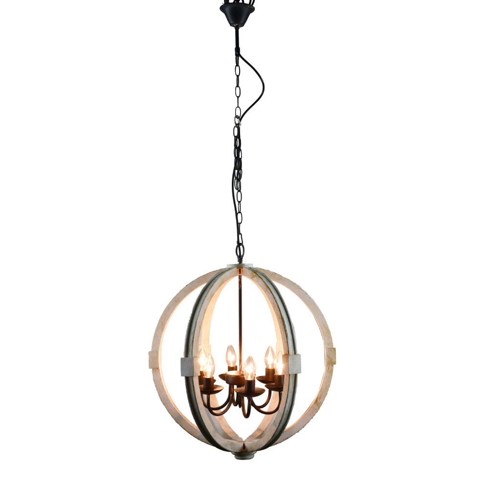 A&B Home Calder Wooden Chandelier, 22.5L x 22.5W x 26H