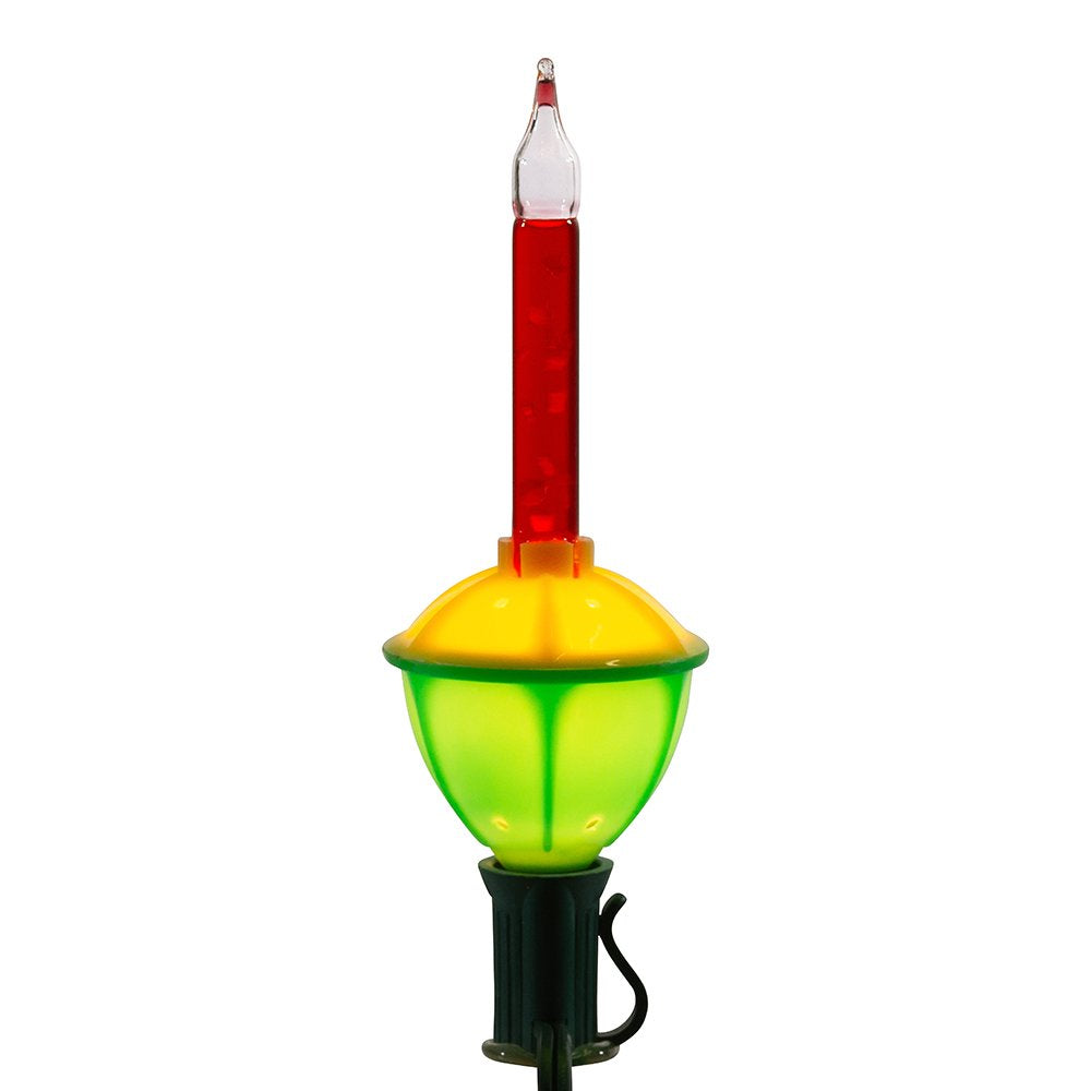 Kurt S. Adler 7-Light Bubble Light Set - 15ft Multicolor Glass Holiday Decor UL1002