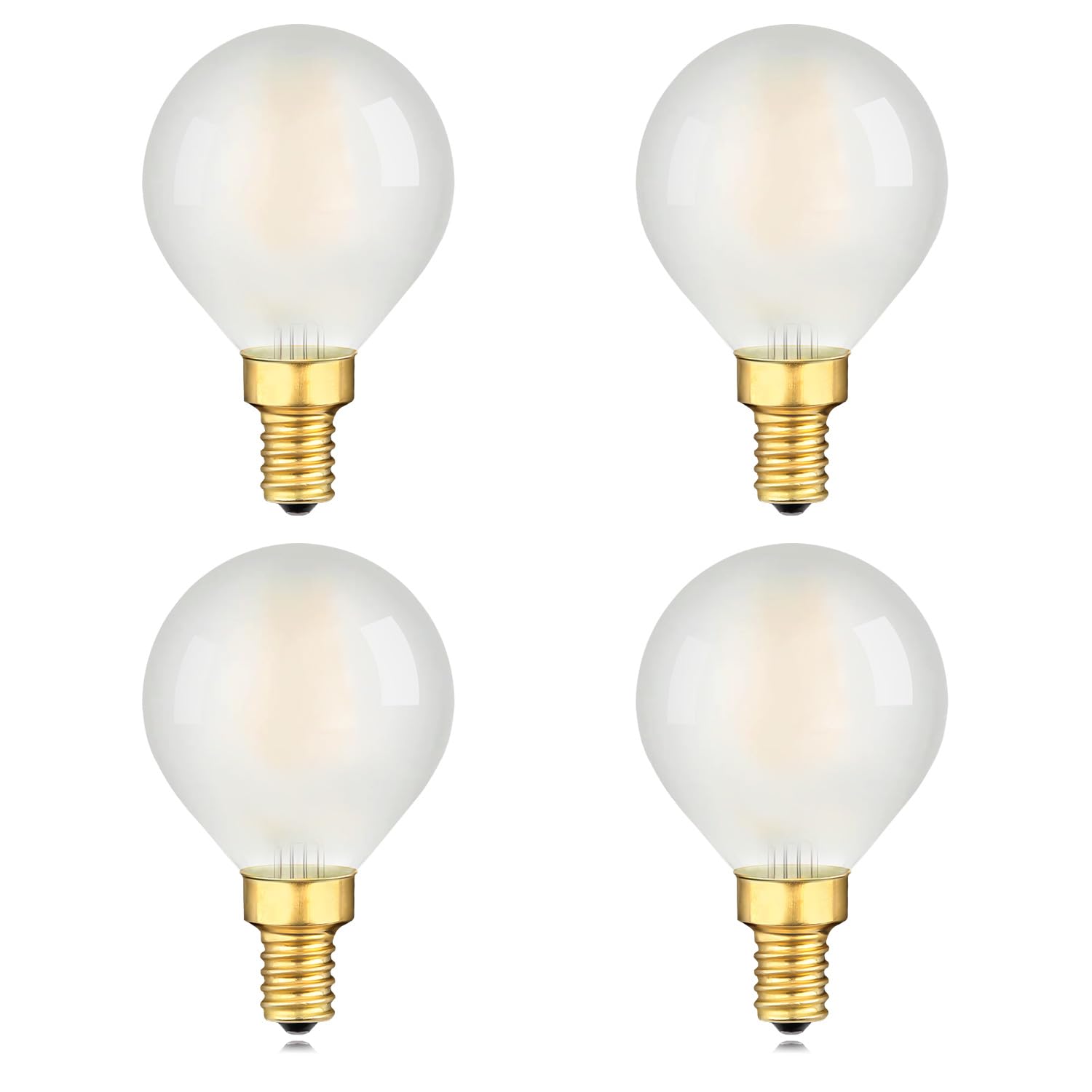 LUMILECT Dimmable G16.5 E12 LED Bulb 25W Equivalent Frosted Soft White 3000K 200LM 2W G50 Globe Bulb 4