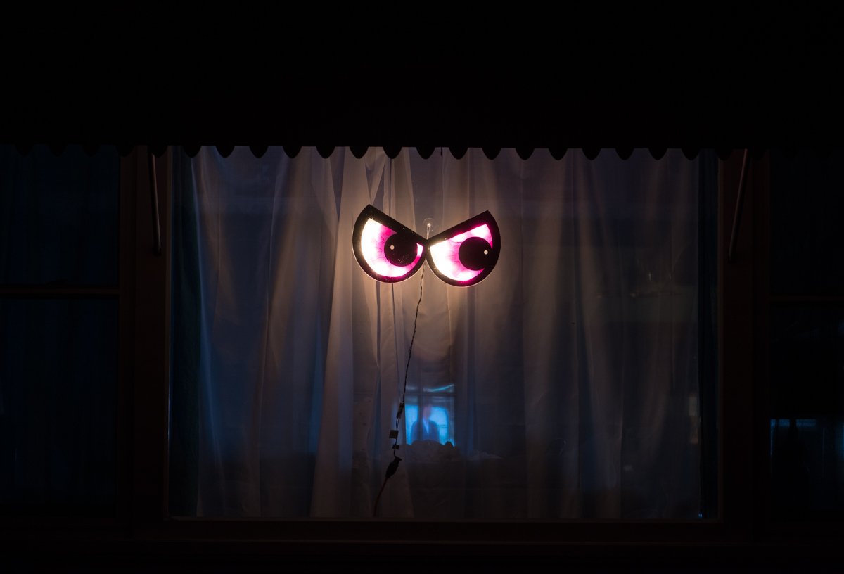 Halloween Spooky Eyes Suction Window Decoration - Purple