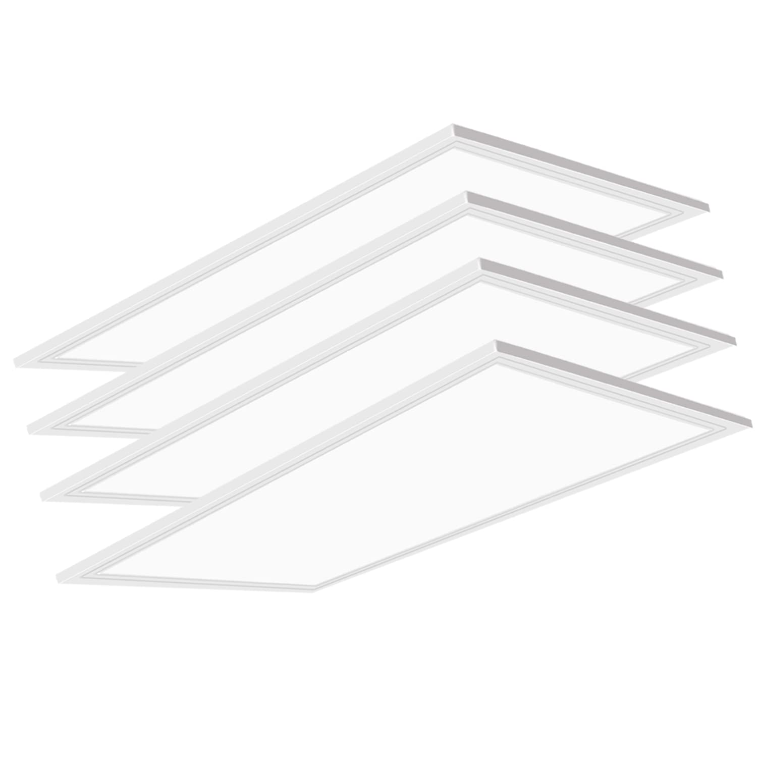 2x4 LED Flat Panel Light,4Pack 7800LM led drop ceiling light fixture,5000K Commercial 2 x 4 led panel Lights,0-10V Dimmable,2x4 