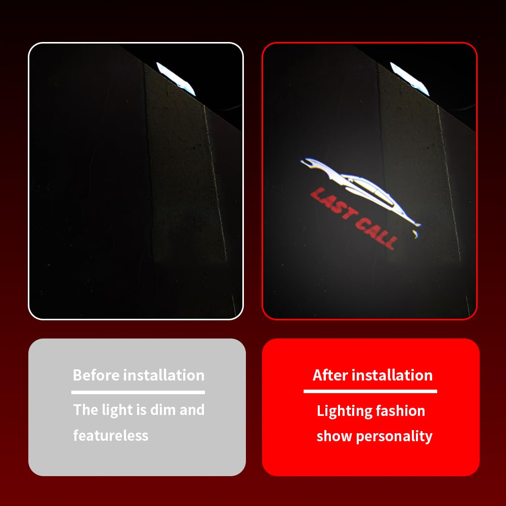 Uuakarin 2 Pcs Last Call Car Door Logo Lights Compatible For Charger 2010-Present Courtesy Led Ghost Shadow Light Projector Lamp