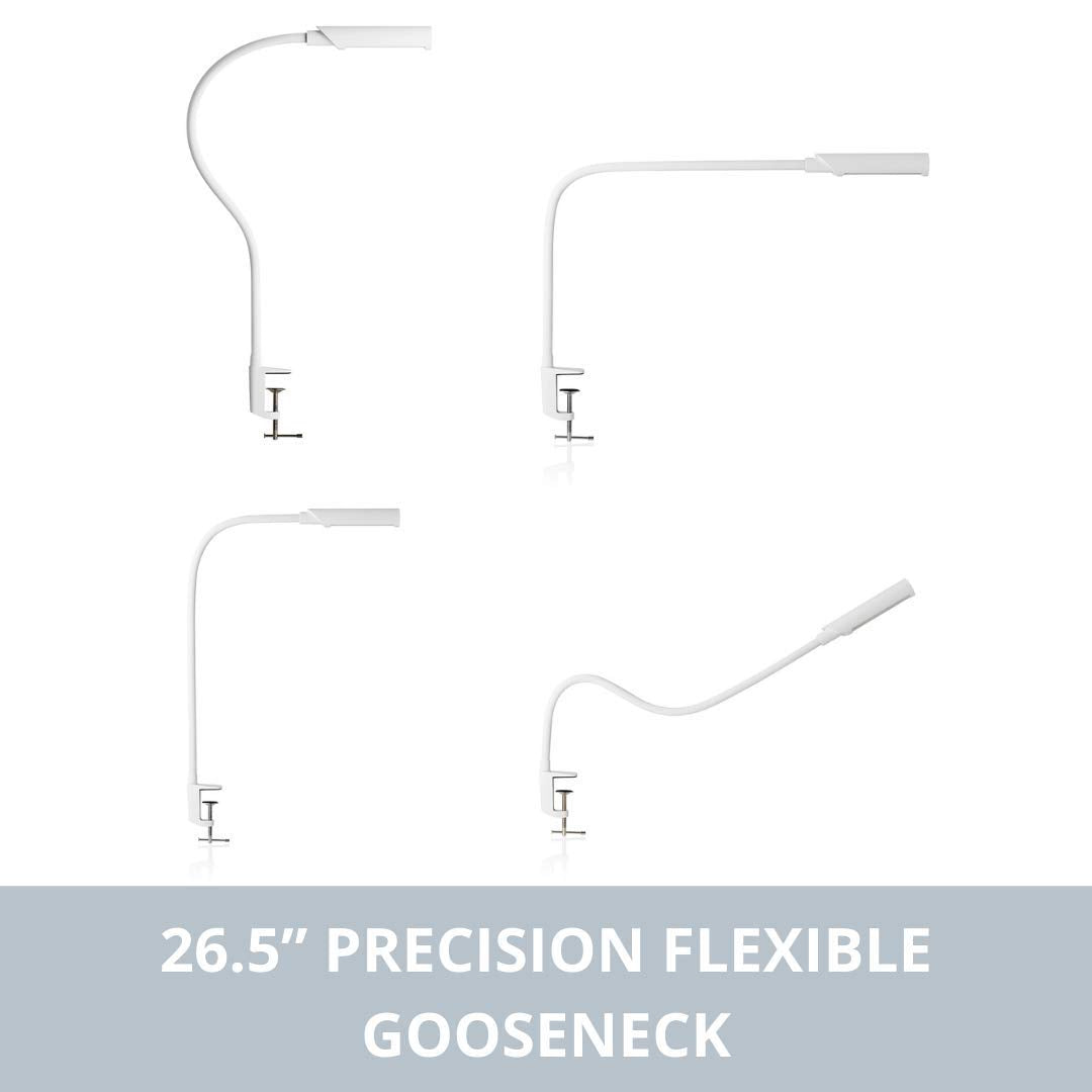 Reliable Uberlight Flex 3100Tl Task Light - Led Portable Desk Light With Clamp, Usb Connection, 26.5    Flexible Gooseneck, 270