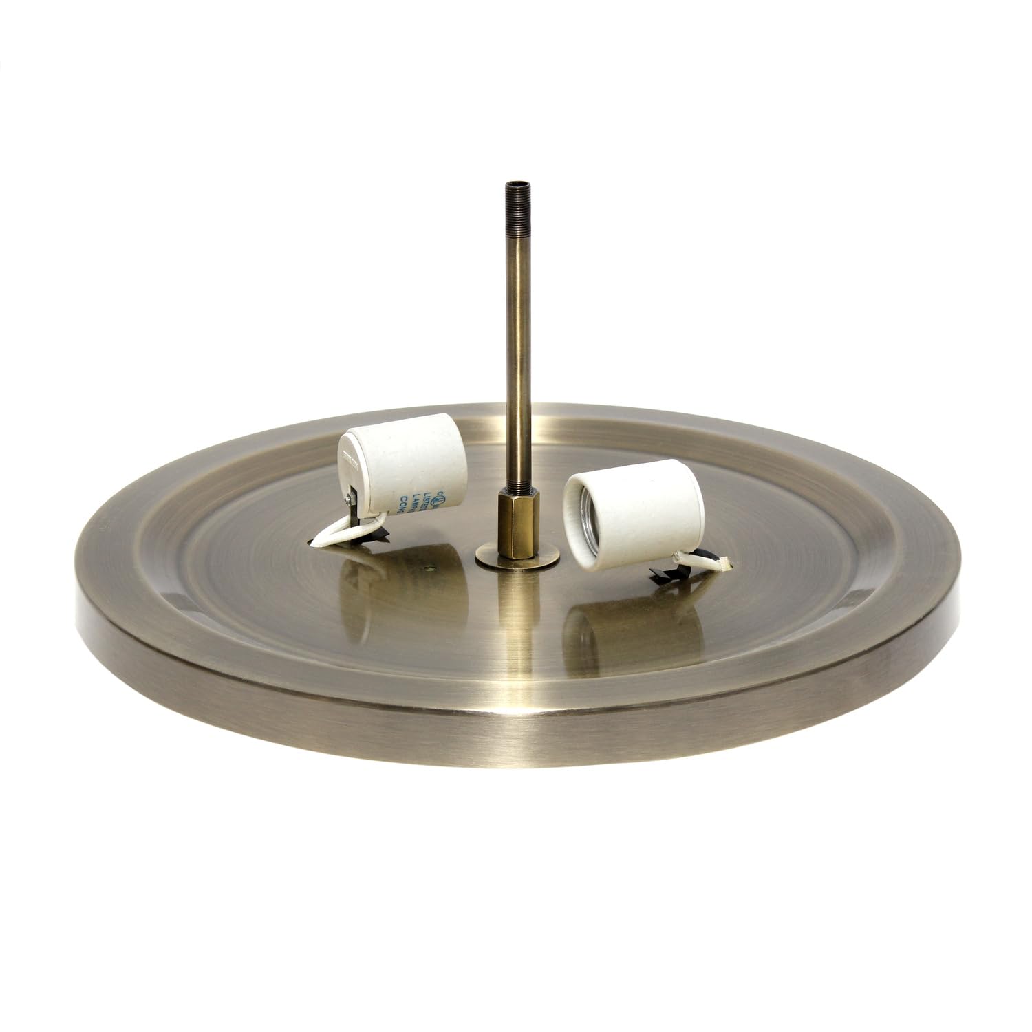 All The Rages 2-Light Flush Mount Ceiling Light, Crystal, Antique Brass, Model Lhm-2000-Ab-2Pk, Set Of 2