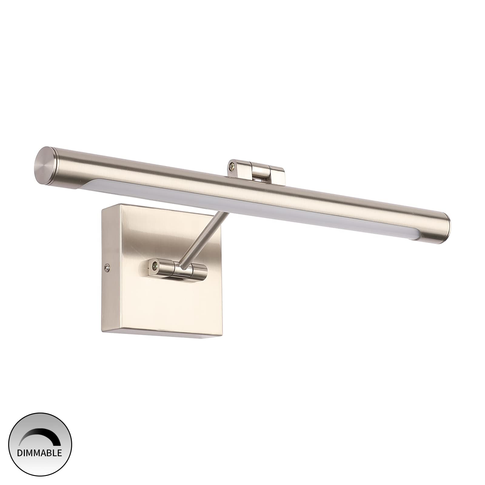 Joosenhouse 16.54&quot; Dimmable Led Picture Light, Metal Wall Lamp, 3000K Warm White, Nickel