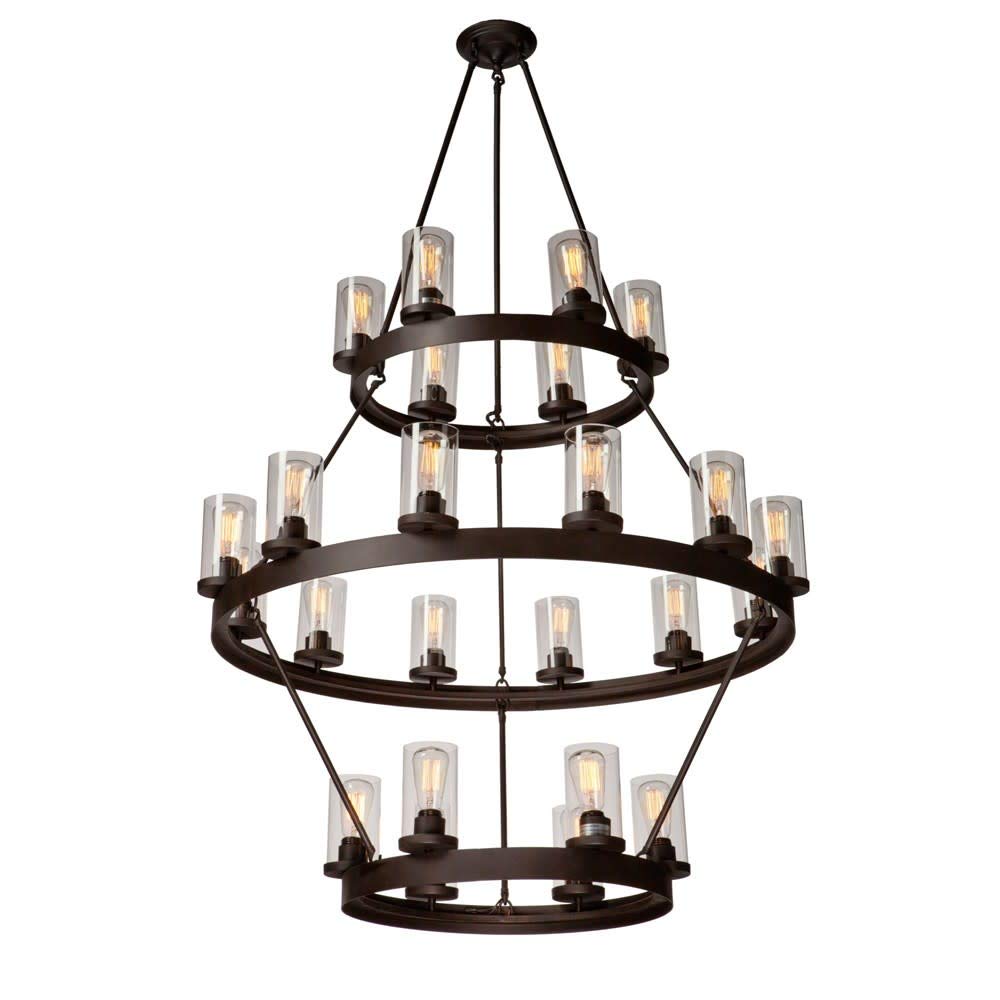 Art Craft Lighting Menlo Park Chandelier 24-Light Metal Dark Chocolate ARTAC10004