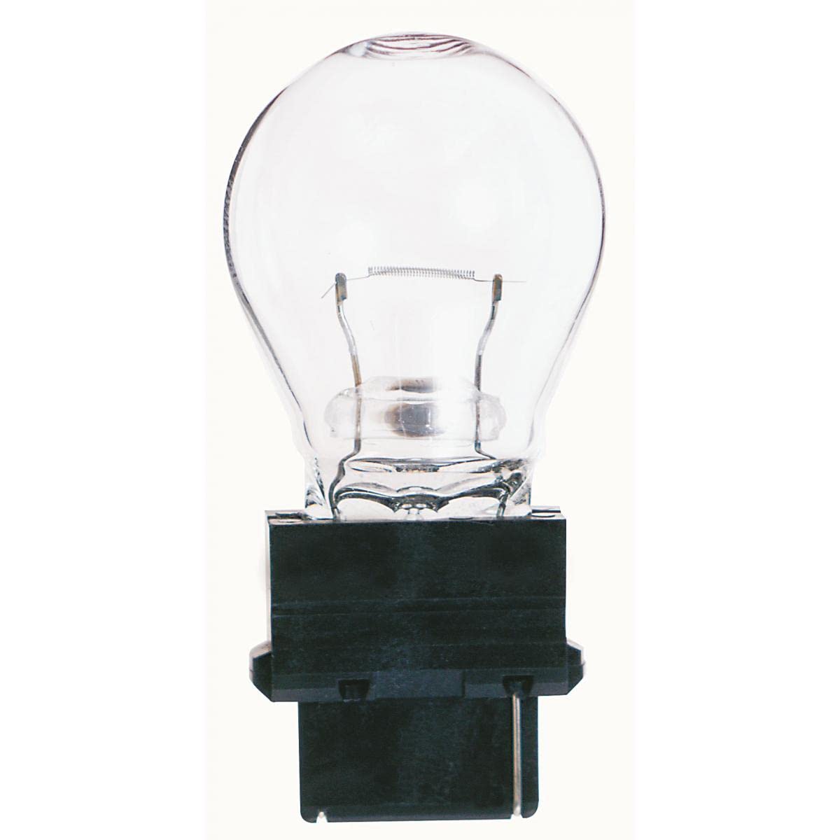 Satco S6964 Miniature S8 Incandescent Light Bulb; Clear; C6 Filament; Plastic Wedge W3X16Q Base; 26.88 Watt 12.8 Volt; Ca Compli