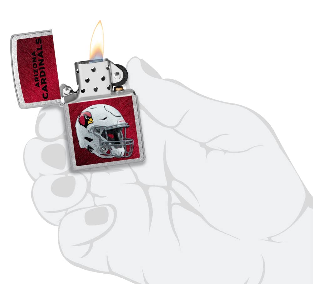 Zippo Nfl Arizona Cardinals Helmet Street Chrome Pocket Lighter