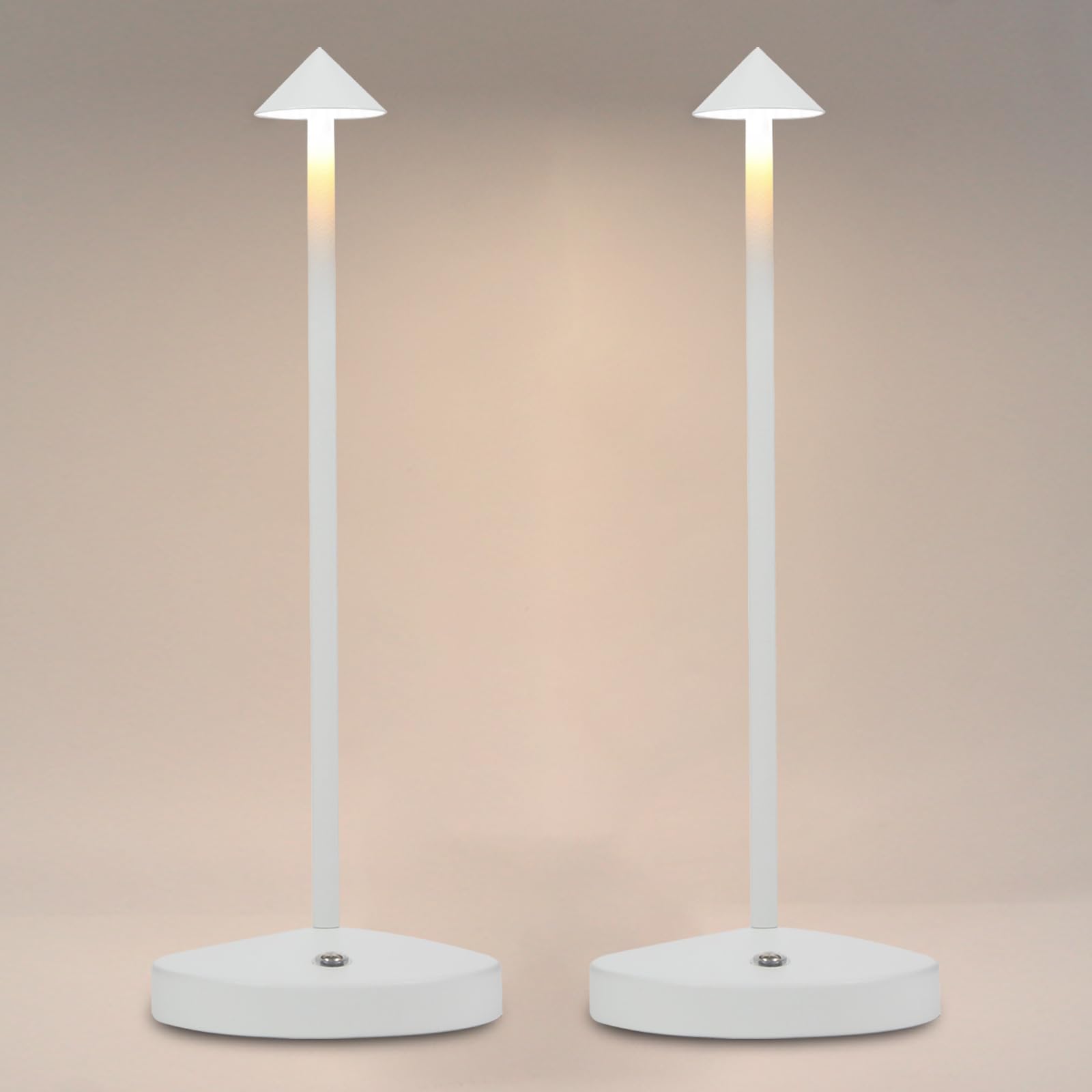 Sunligtgo Portable Led Table Lamps 2 Pack, 5500Mah Rechargeable, 3 Color Modes, Dimm