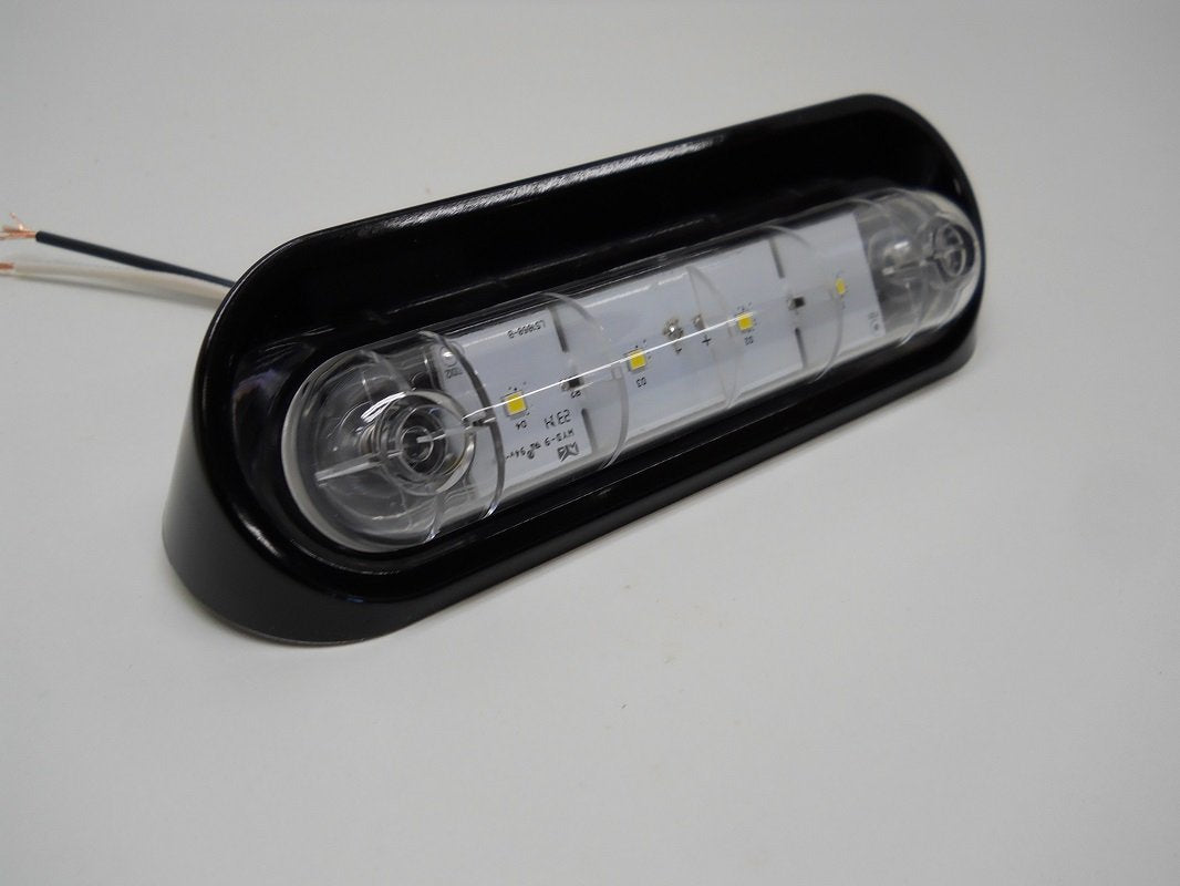 Command Electronics Bright White Led 12V Rv Camper Trailer Porch Security Light/Angled Black Base